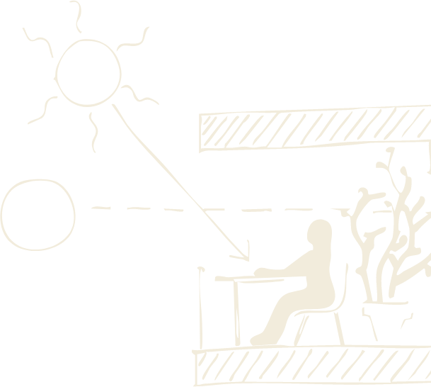 Un logement bien exposé, calme et isolé